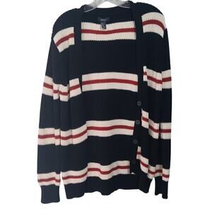Gently Used Forever 21 Cardigan Red White Blue Striped M